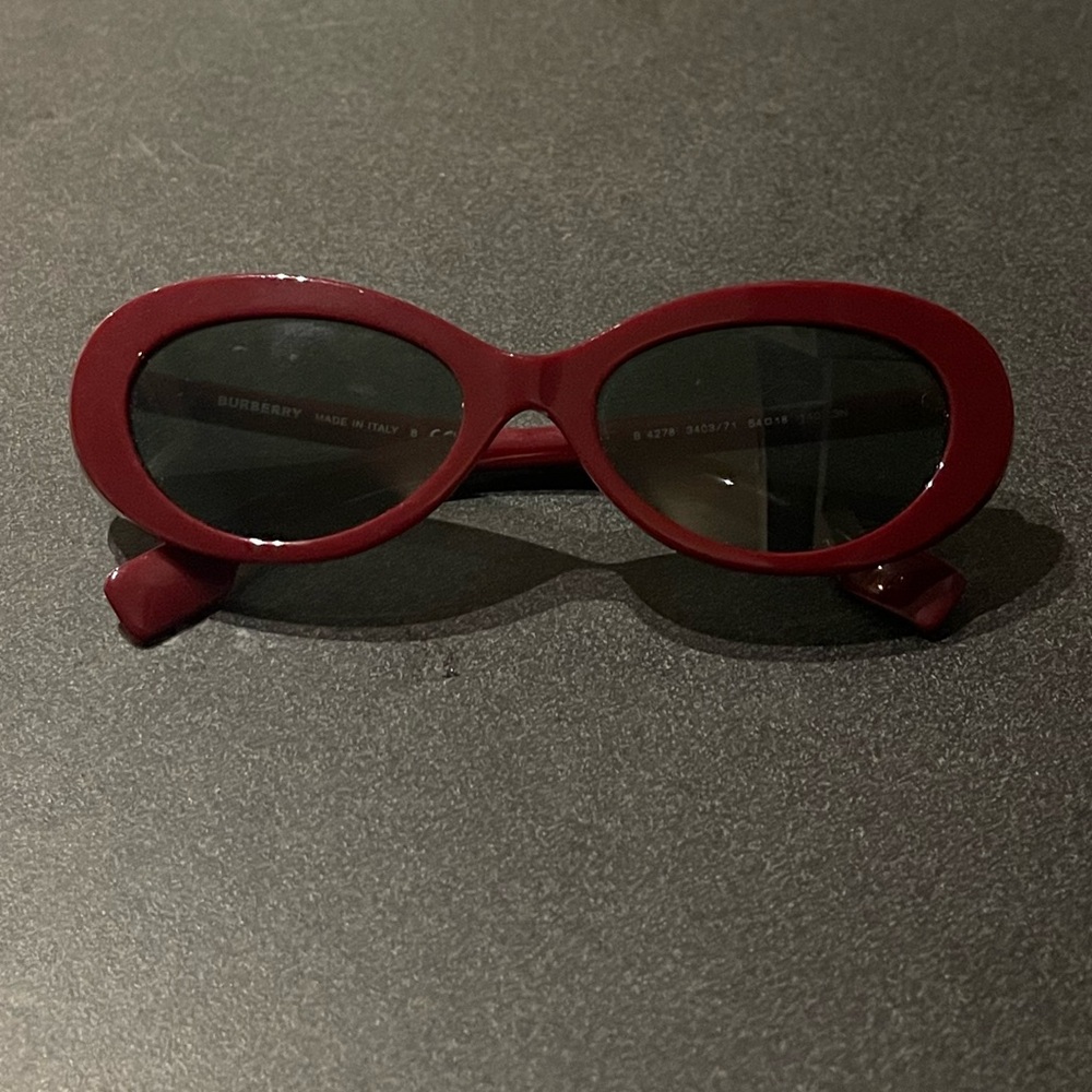 Red Oval Frame Sunglasses